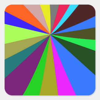 felgekleurde regenboog met sticker