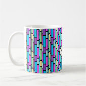 Felgekleurde Retro Blokken Koffiemok (Links)