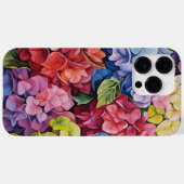 FELGEKLEURDE WATERVERF HYDRANGEA FLOWERS Case-Mate iPhone CASE (Achterkant (horizontaal))