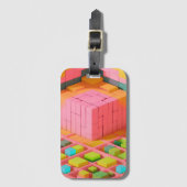 felgekleurde zoetheid bagagelabel (Voorkant (verticaal))