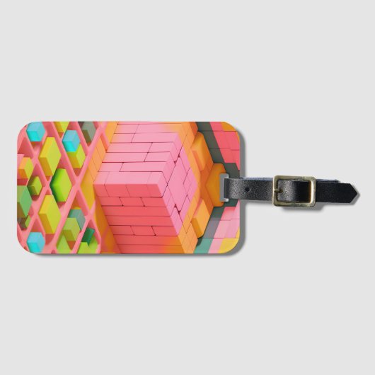 felgekleurde zoetheid bagagelabel (Voorkant (horizontaal))