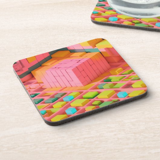 felgekleurde zoetheid bier onderzetter (Linkerzijde)