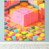 felgekleurde zoetheid canvas afdruk (Insitu (Houten vloer))