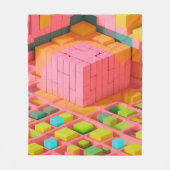 felgekleurde zoetheid fleece deken (Voorkant)