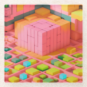 felgekleurde zoetheid glazen onderzetter