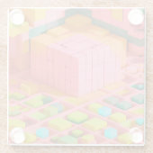 felgekleurde zoetheid glazen onderzetter (Achterkant)