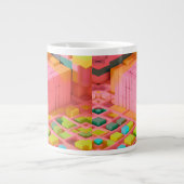 felgekleurde zoetheid grote koffiekop (Voorkant)