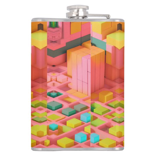 felgekleurde zoetheid heupfles (Achterkant)