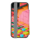 felgekleurde zoetheid incipio iPhone portemonnee hoesje (Agenda Achterkant)