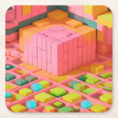 felgekleurde zoetheid kartonnen onderzetters (Voorkant)