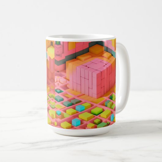 felgekleurde zoetheid koffiemok (Voorkant rechts)