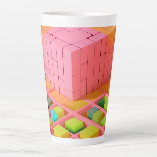 felgekleurde zoetheid latte mok (Voorkant)