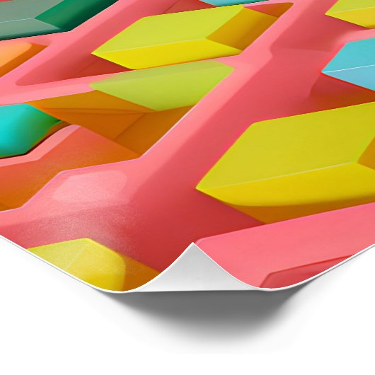 felgekleurde zoetheid perfect poster (Hoek)