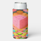 felgekleurde zoetheid seltzer blikjeskoeler (Seltzer Achterkant)