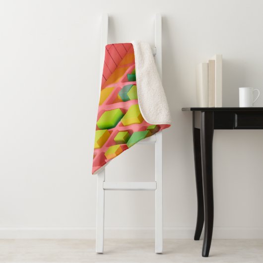 felgekleurde zoetheid sherpa deken (In situ)