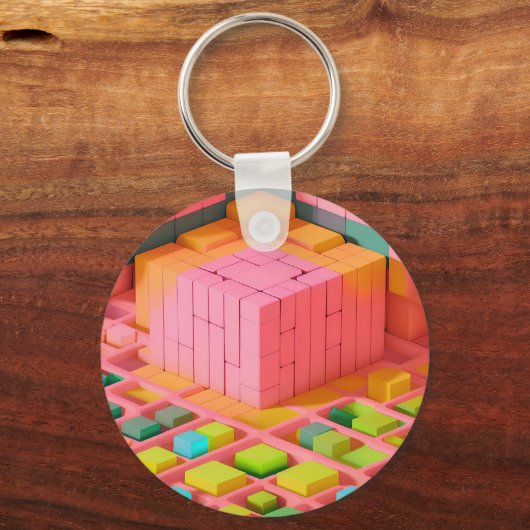 felgekleurde zoetheid sleutelhanger (Achterkant)