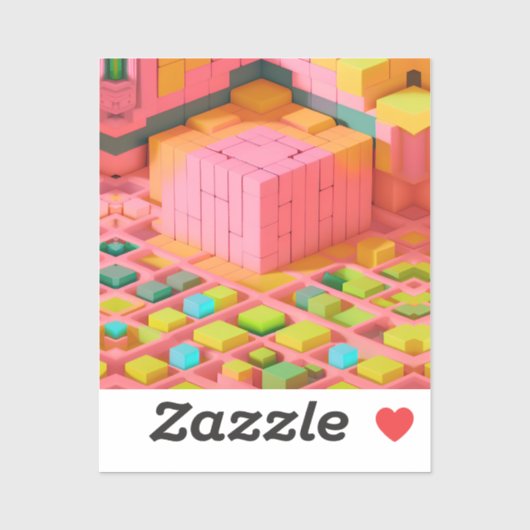 felgekleurde zoetheid sticker (Vel)