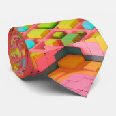 felgekleurde zoetheid stropdas (Opgerold)