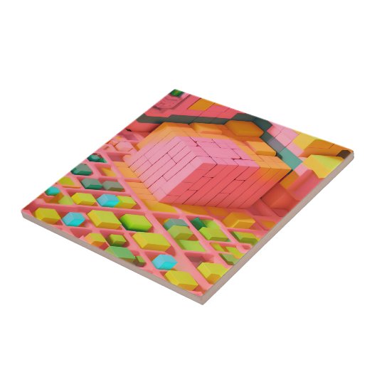 felgekleurde zoetheid tegeltje (Zijkant)