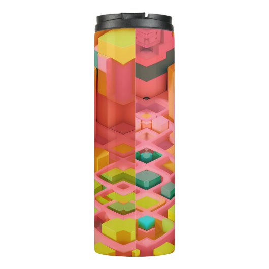 felgekleurde zoetheid thermosbeker (Achterkant)