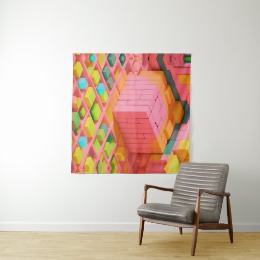 felgekleurde zoetheid wandkleed (In Situ (horizontaal))