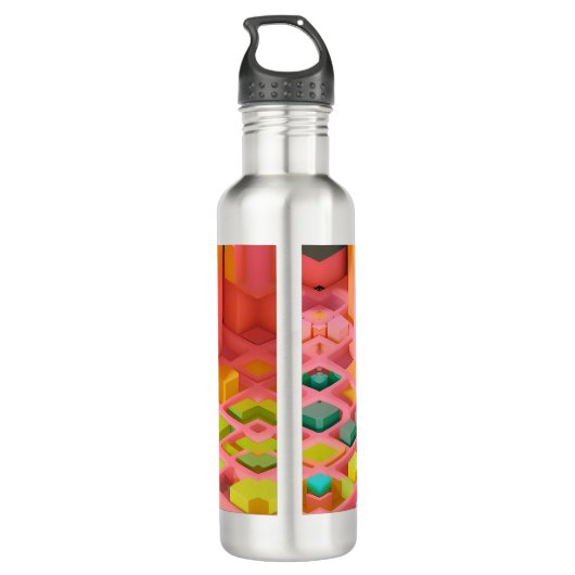 felgekleurde zoetheid waterfles  (Achterkant)