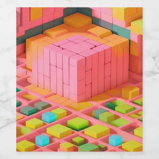 felgekleurde zoetheid wijn etiket (Enkel label)