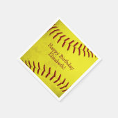 felgele softball - meiden sportpartij servet (Hoek)