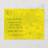 felgele zomerdagbloemen , behalve de datum aankondigingskaart (Achterkant)