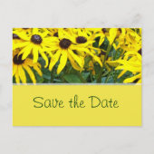 felgele zomerdagbloemen , behalve de datum aankondigingskaart (Voorkant)