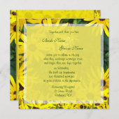 felgele zomerdageraad voor bloemen bruiloft kaart (Voorkant / Achterkant)