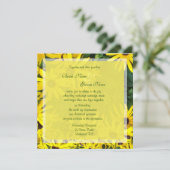 felgele zomerdageraad voor bloemen bruiloft kaart (Staand voorkant)