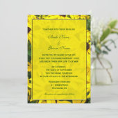 felgele zomerdageraad voor bloemen bruiloft kaart (Staand voorkant)