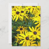 felgele zomerdageraad voor bloemen bruiloft kaart (Achterkant)