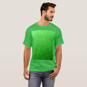 Felgroene geometrische mesh gradiëntpatroon t-shirt (Voorkant volledig)