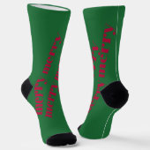 Felgroene Kerstsokken | Festive Sokken (Gebogen)
