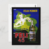 FELI 45 ABSINTHE BRIEFKAART (Voorkant / Achterkant)