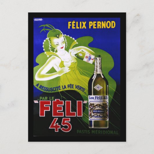 FELI 45 ABSINTHE BRIEFKAART (Voorkant)