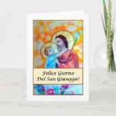 Felice Giorno del San Giuseppe (Religioso) Card Feestdagen Kaart (Voorkant)