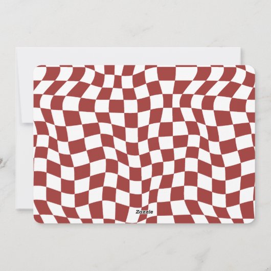 Felices Fiestas | Borde Ondulado Retro con Foto Feestdagenkaart (Achterkant)