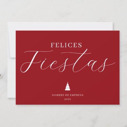 Felices Fiestas Business Holiday Kaart (Voorkant)