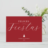 Felices Fiestas Business Holiday Kaart (Staand voorkant)