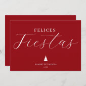 Felices Fiestas Business Holiday Kaart (Voorkant / Achterkant)