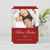 Felices Fiestas Fotokaarten Kaart (Staand voorkant)