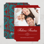 Felices Fiestas Fotokaarten Kaart (Voorkant / Achterkant)