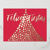 Felices Fiestas Script Holiday Briefkaart (Voorkant)
