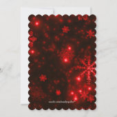 Felices Fiestas Snowflakes met Deep Red Flat Kaart (Achterkant)