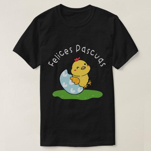 Felices Pascuas 2Spanish Happy Easter Baby Chicken T-shirt (Design voorkant)
