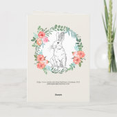 Felices Pascuas Bunny Floral Boho Spain Ivory Feestdagen Kaart (Achterkant)