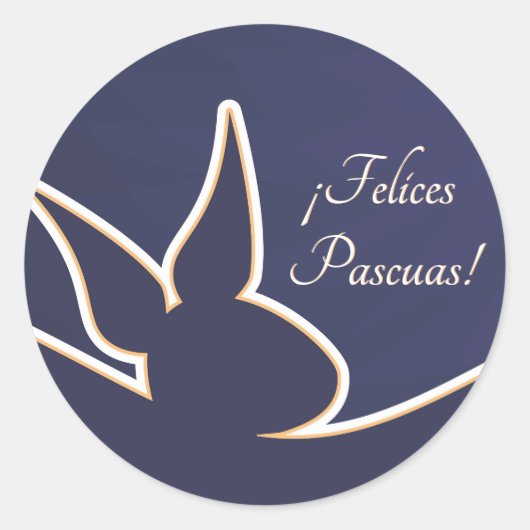Felices Pascuas | Happy Easter Runder Aufkleber Ronde Sticker (Voorkant)